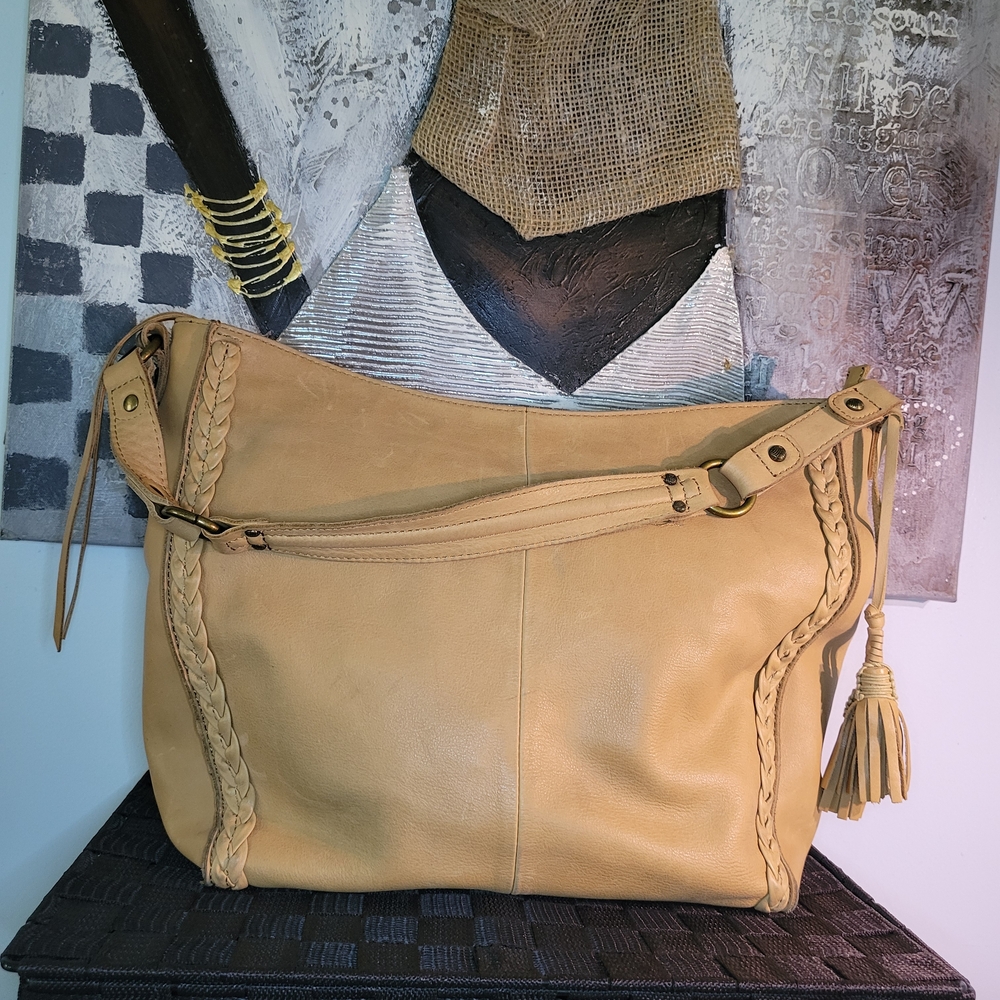 Tan Leather Shoulder Bag